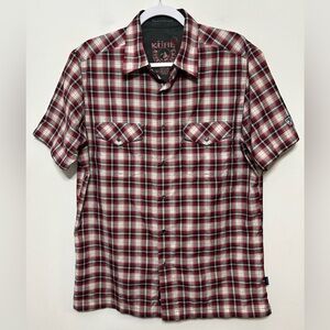 Kuhl Plaid Eluxur Outdoor Pearl Snap Button Up Shirt Mens Size Medium
